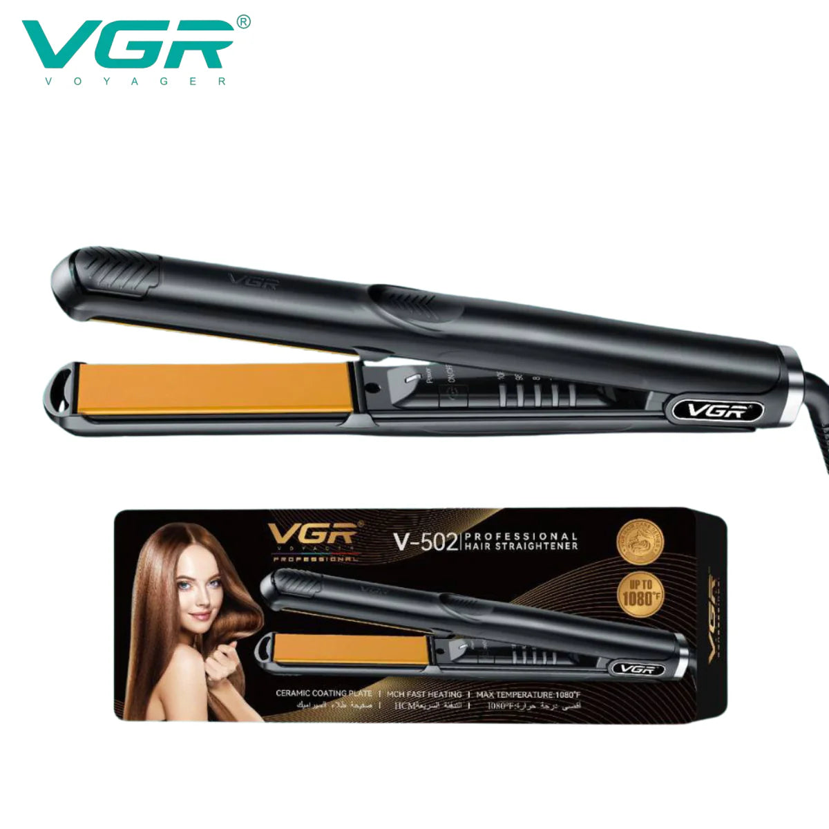 مكواة الشعر الاحترافية VGR V-502